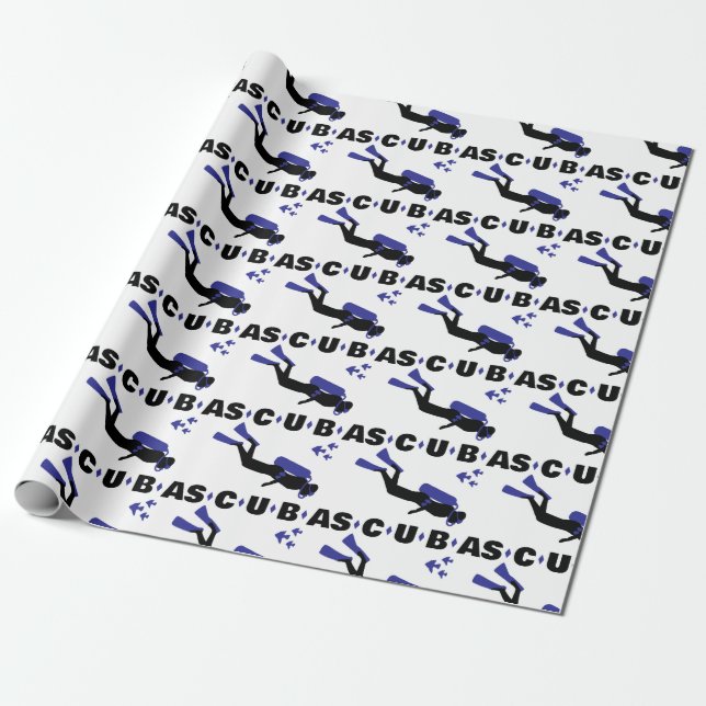 Scuba Wrapping Paper (Unrolled)