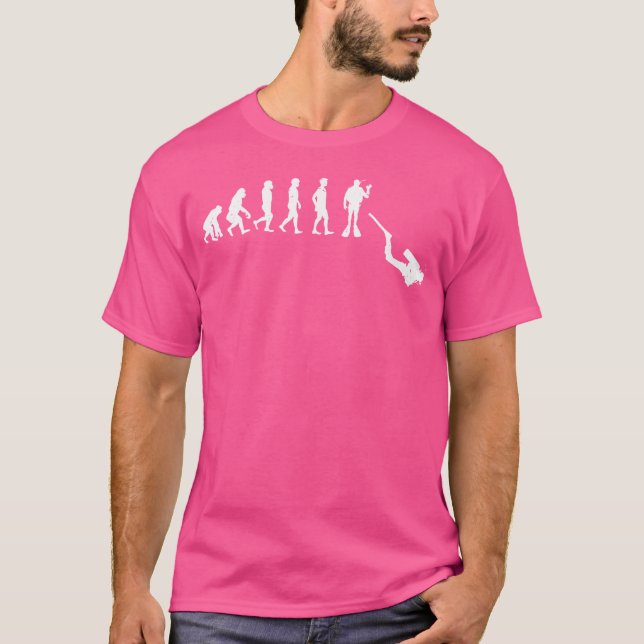 Scubadiving Evolution Funny Scuba Diver Diving Ent T-Shirt (Front)