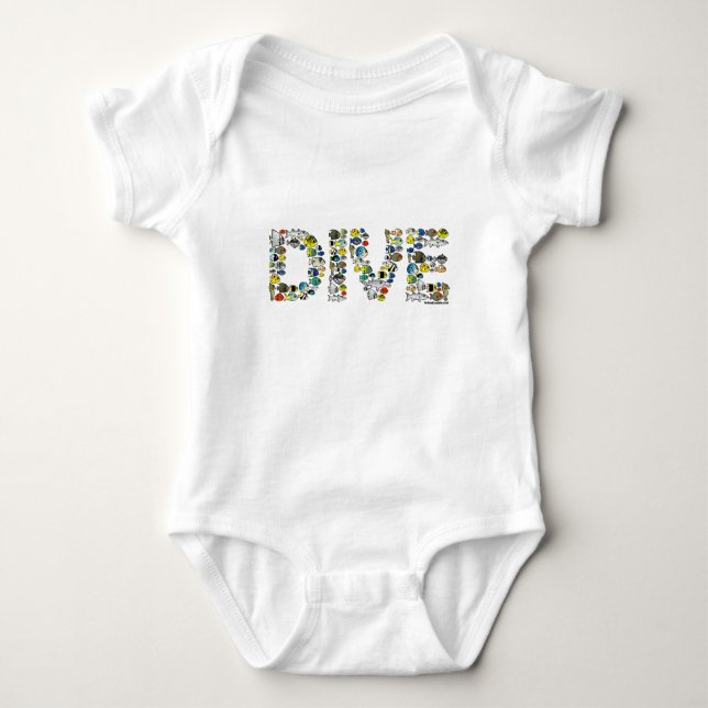 Scubadorable DIVE Baby Bodysuit (Front)
