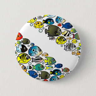 Scubadorable Diver Down Flag 6 Cm Round Badge