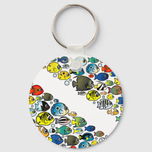 Scubadorable Diver Down Flag Key Ring