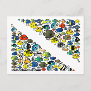 Scubadorable Diver Down Flag Postcard