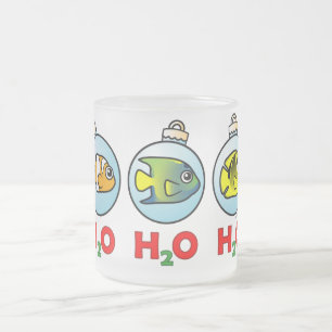 Scubadorable H2O H2O H2O Frosted Glass Coffee Mug