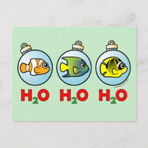 Scubadorable H2O H2O H2O Holiday Postcard
