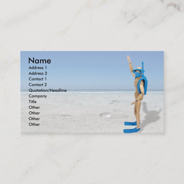 ScubaInstructor, Name, Address 1, Address 2, Co... Business Card (Front)