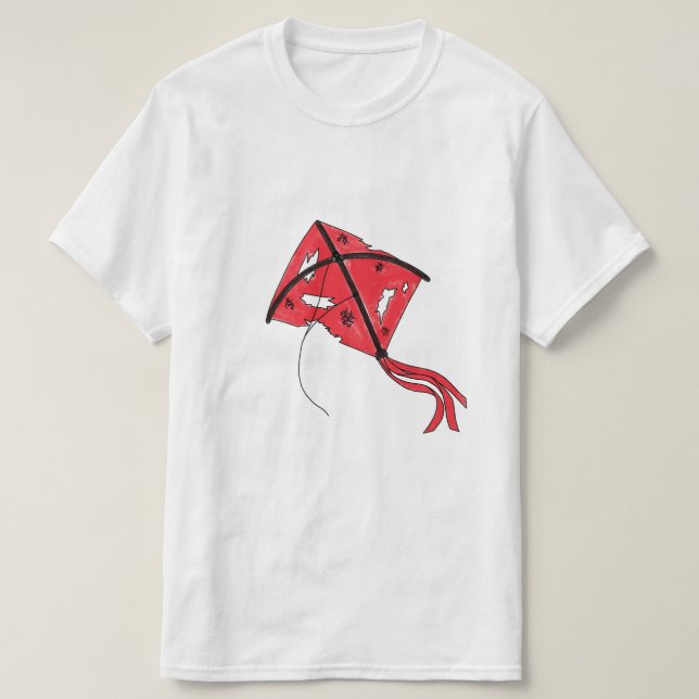 Scuffed and Torn Kite T-Shirt (Design Front)