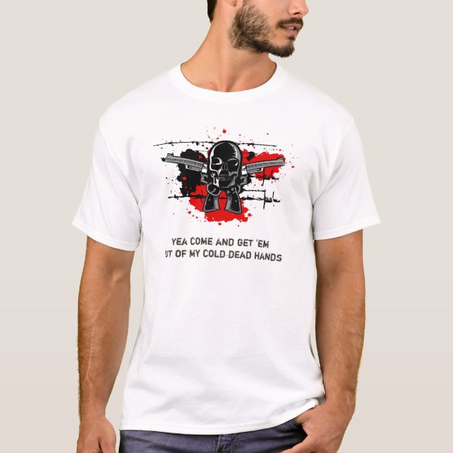 Scull and cross guns  t-shirt (Front)