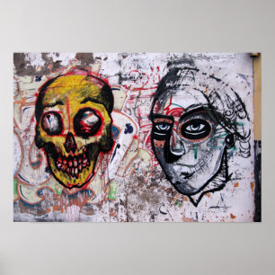 Scull Street Art of Las Palmas Poster