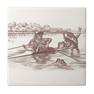 Sculling Frogs Tile