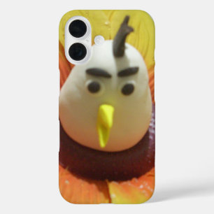 Sculpted Bird in Sunflower Art Print iPhone 16 Case