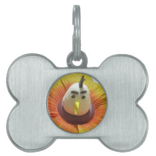 Sculpted Bird in Sunflower Art Print Pet Tag