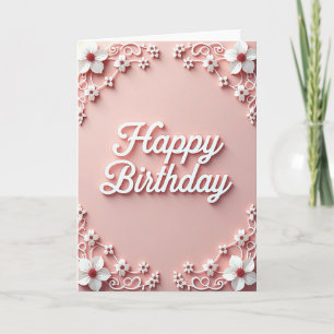 Sculpted Birthday Bloom Card