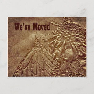 Sculpted Butterfly New Address Moving Postcard