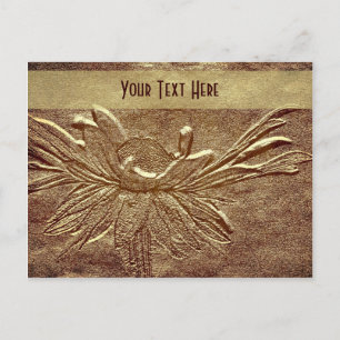 Sculpted Daisy Floral Customisable Postcard
