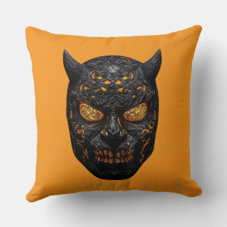 👹 Sculpted Demonic Mask - Art Intricate Cushion
