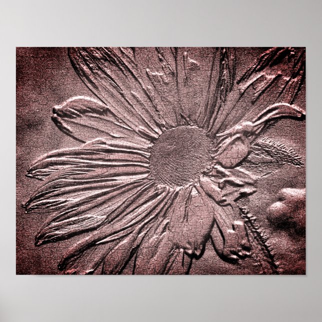 Sculpted Effect Black Eyed Susan Flower Art  Poster (Front)