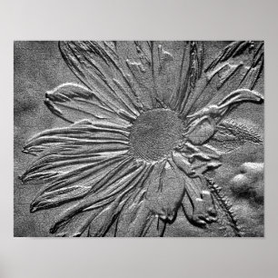 Sculpted Effect Black Eyed Susan Flower Art Poster