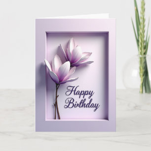 Sculpted Petals Birthday Card