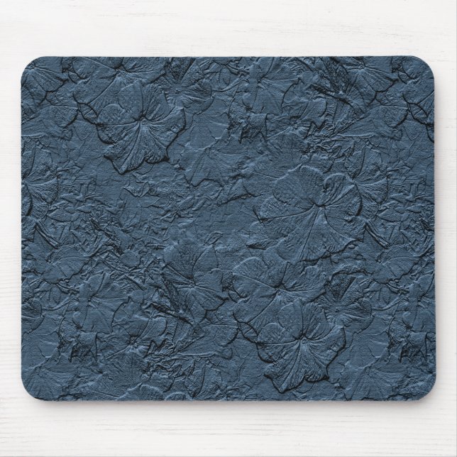 Sculpted Petunias, Blue Grey Mousepad (Front)
