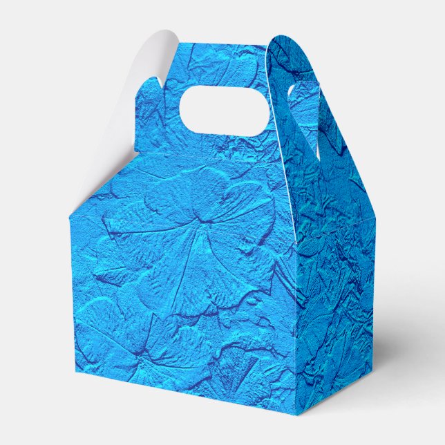 Sculpted Petunias Lt Blue-Gable Favour Box (Front Side)