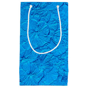 Sculpted Petunias Lt Blue-Small Gift Bag