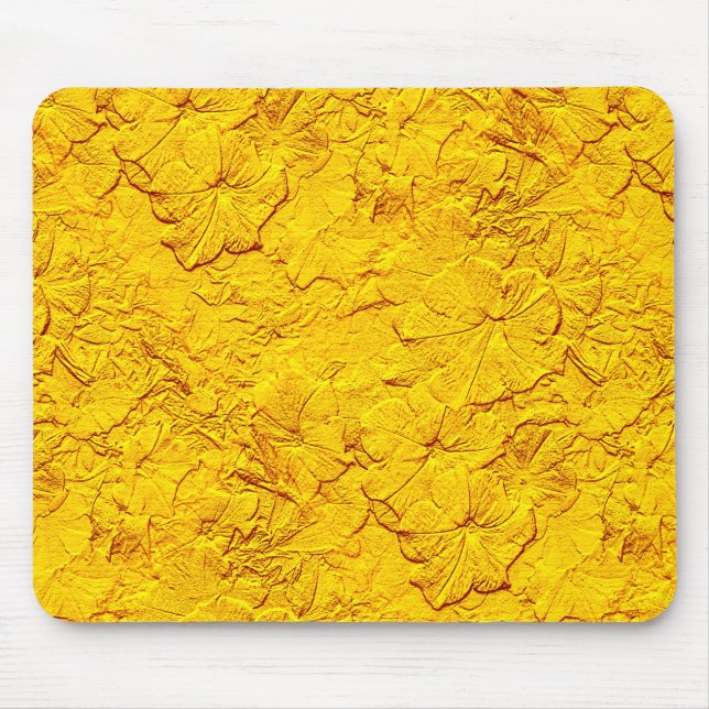 Sculpted Petunias, Yellow Mousepad (Front)