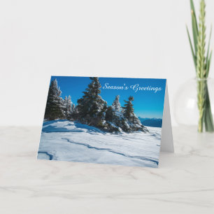 Sculpted snowdrifts holiday card