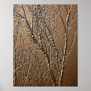 Sculpted Texture Tree Branches Art Poster
