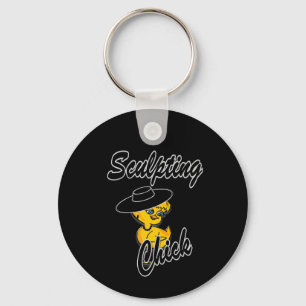 Sculpting Chick #4 Key Ring