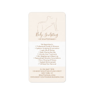 Sculpting Elegant Massage Body Contouring Brochure Label