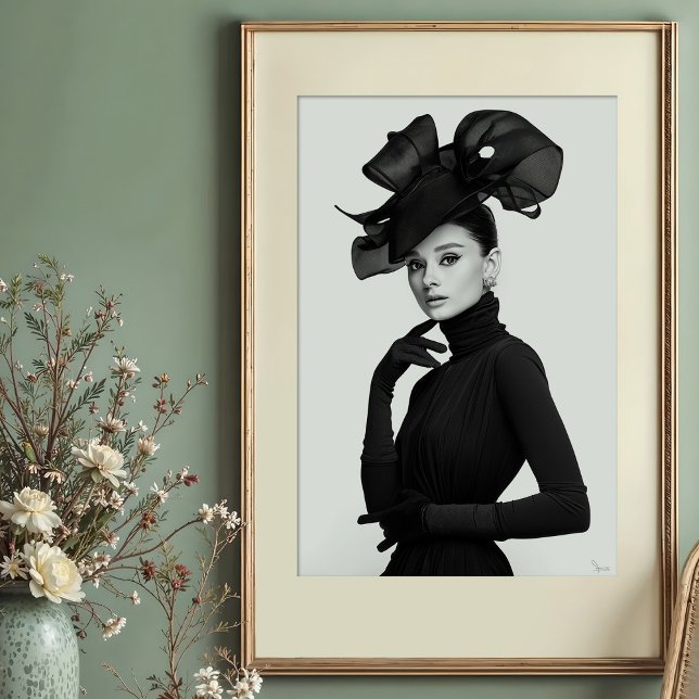 Sculptural Drama: Monochrome Avant-Garde Portrait Poster (Creator Uploaded)