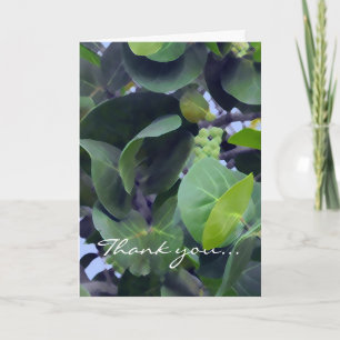 Sculptural Leaves Thank You Card
