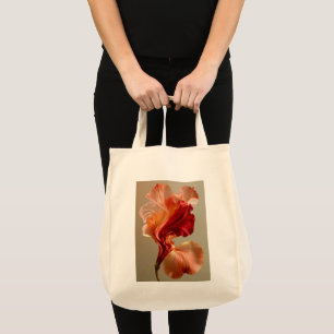 Sculptural Red and Peach Flower Fine Art Tote Bag