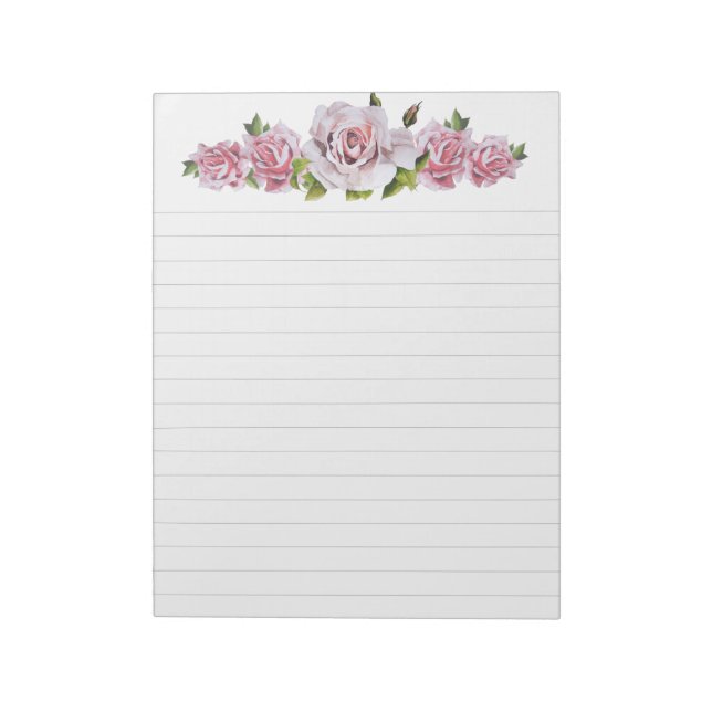 Sculptural Roses on a Large Notepad (Rotated)
