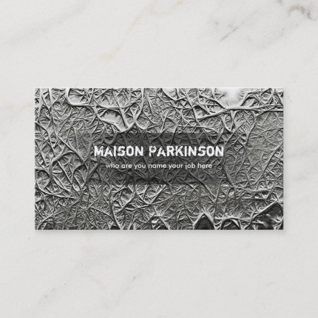 sculptural texture business card (Front)