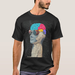 Sculpture brain sunglasses past future tee