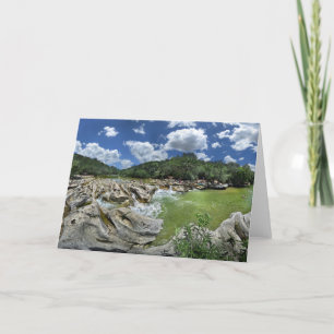 Sculpture Falls Pano - Barton Creek - Austin Texas Card