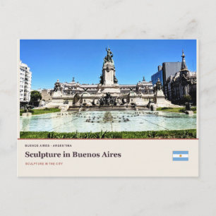 Sculpture in Buenos Aires Postcard