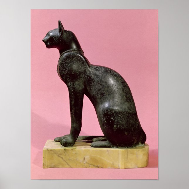 Sculpture of a cat, Late Period Poster (Front)