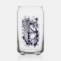 Sculpture of a Weeping Angel  - with Splashes 1