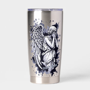 Sculpture of a Weeping Angel  - with Splashes 1 Insulated Tumbler