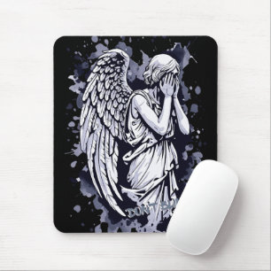 Sculpture of a Weeping Angel - with Splashes 1 Mouse Mat