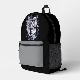 Sculpture of a Weeping Angel  - with Splashes 1 Printed Backpack