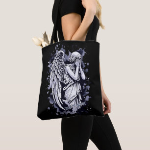 Sculpture of a Weeping Angel - with Splashes 1 Tote Bag