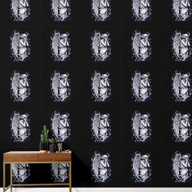 Sculpture of a Weeping Angel  - with Splashes 1 Wallpaper (Hallway)