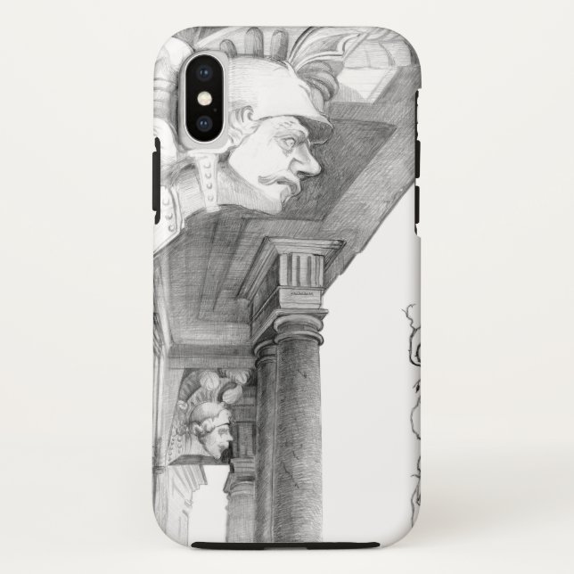 Sculpture of Burgscheidungen castle  Pencil Art Case-Mate iPhone Case (Back)