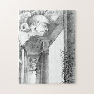 Sculpture of Burgscheidungen castle Pencil Art Jigsaw Puzzle