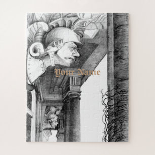 Sculpture of castle Pencil Art Puzzle Jigsaw Puzzle