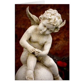 Sculpture of Cupid Angel, Memorial, Condolence