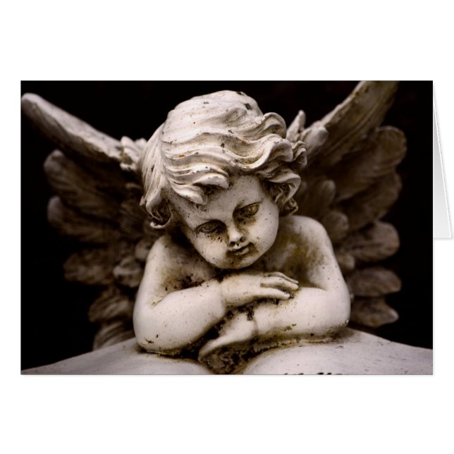 Sculpture of Cupid Angel reading a Book (Front Horizontal)